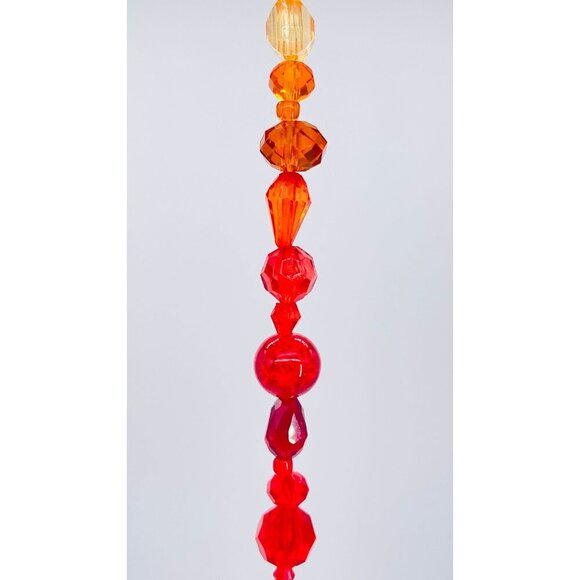 Beaded Suncatcher Warm Rainbow Crystal Prism Hanging Patio Decor Yard Art - Picture 5 of 10